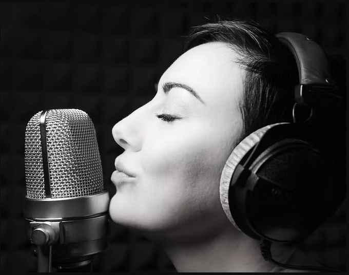 Gabriel Macura recording vocals